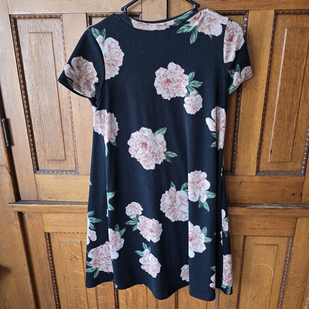 Floral Black Dress